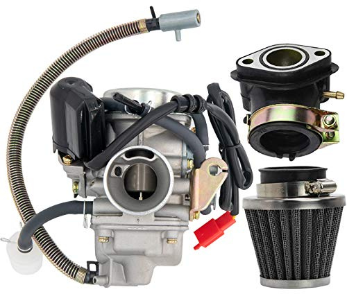 BenTsD Kompatibel mit Vergaser für 150ccm 125ccm 152QMJ 157QMJ 4-Takt-Motoren, elektrischer Choke, für Motorrad und Roller