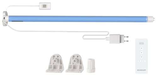 Matter WLAN-Rollo-Motor für 17/25/28 mm Rohrladen, Matter-fähige App-Steuerung, Homekit Siri Voice, Plug to Use DC Motor (Motor + 9-Wege-Fernbedienung)