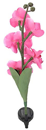 FTVOGUE Solarmotten Orchidee LED -Lampe Licht Aktivierter Gartenweg Rasenleuchte Wireless IP65 Solarlicht für Garten mit Hübscher Design Lebendiger Dekoration