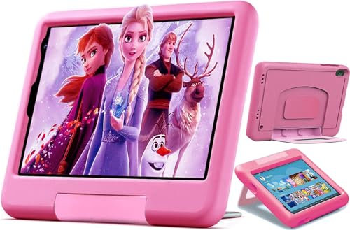 Tablet Bambini 8 Pollici 6 GB RAM + 128 GB ROM, Quad-core Processore, Kids Tablets con Controllo Parentale, Android 13 GMS, Doppia Fotocamera, Wifi Bluetooth, 4000mAh, Tablet per Bambini (Rosa)