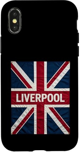 Liverpool England Great Britain UK Flag Born And Bred Music Case for iPhone X/XS