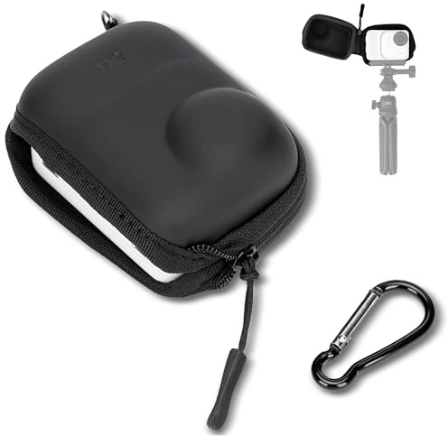 JJC GO Ultra Carrying Case, Carry Bag for Insta360 GO Ultra Accessories | Mini Protective Case with Carabiner, Hard Shell Compact Insta 360 Goultra, Storage Bag for Tripod & Selfie Stick (Semi Open)