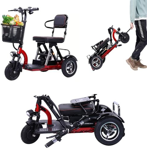 Scooter Leggeri per Anziani Scooter Da Viaggio con Caricabatterie, Pieghevole Scooter Elettrico Per Disabili