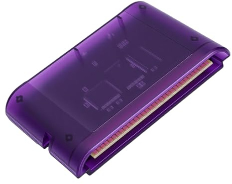 Generic 4000 In 1 Game with 8GB Memory Card for Mega Drive Console, Wide Compatibility, Storage Expansion for Retro Gamers (Transparent Purple)