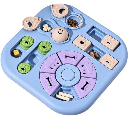 Generico Puzzle Toy for Dogs - PP 28 x 28 x 5 cm | Interactive Anti-Slip Slow Feeder, Enrichment Toy | Anti Boredom Mental Stimulation for Puppies Cats Small Animals
