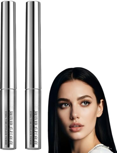 2pcs Iron Wand Mascara Black,3D Curling&Lengthening Mascara for Daily Makeup,Metal Wand Mascara Black with Long-Lasting Curl&Volume,Smudge-Proof&No Clumping,Perfect Makeup Effect for Daily or Party