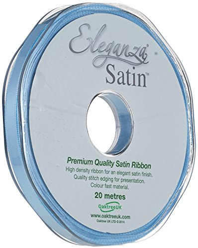 Eleganza Double Faced Satin Ribbon 6mm x 20m Lt. Blue No.25