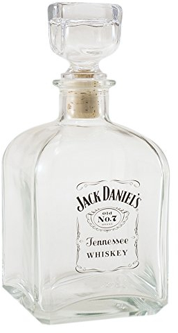 Jack Daniel's 5276 Etikett Dekanter, glas, Transparent