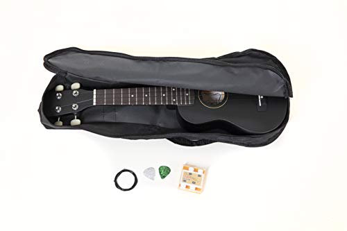 GEWA Sopran Ukulele Player Pack schwarz inkl. Tasche, Stimmpfeife, Ersatzsaiten, Grifftabelle und Plektren - PS502822 - ***NEU***