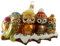 Unbekannt Christbaumkugeln Figur (Eulen Familie 13cm) Weihnachtskugeln Weihnachtsbaumschmuck Christbaumschmuck Deko Glas Weihnachtsbaum