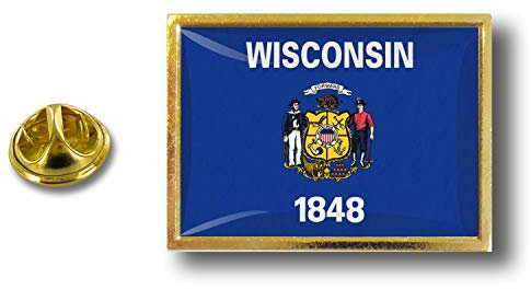 Akachafactory pin flaggenpin flaggen Button pins anstecker Anstecknadel sammler usa Wisconsin