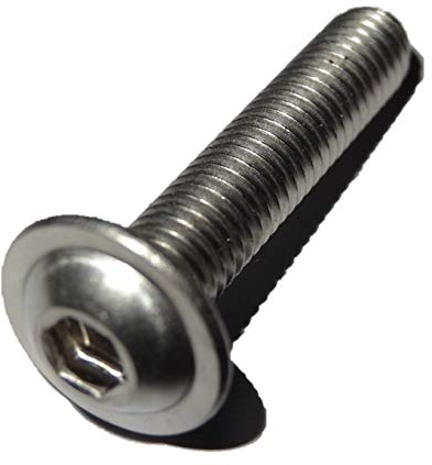 50 Stück Linsenkopf Schrauben mit Flansch M5x16 mm - ISO 7380/2 - A2 Edelstahl - Innensechskant - V2A – Linsenflanschkopfschrauben (50, M5x16 mm)