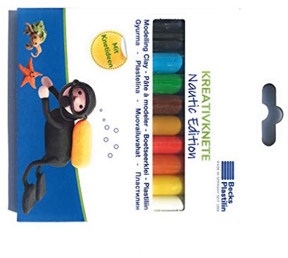 Becks Plastilin B110500 Nautic Edition KREATIVKNETE, Mehrfarbig
