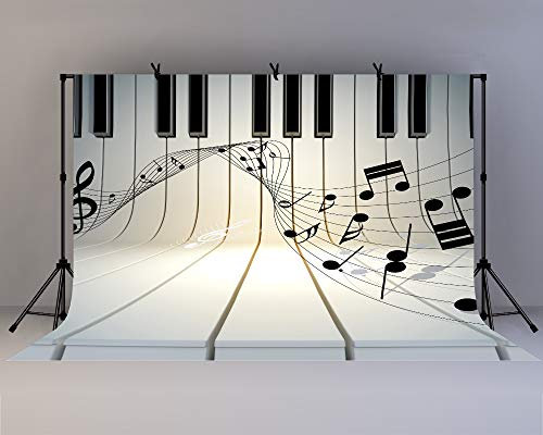 LYLYCTY 10x7ft Photography Background for Music Note Theme Backdrop Church Event School Party Supplies Baby Shower Bridal Wedding Newborn Birthday Party Cake Table Banner LY278