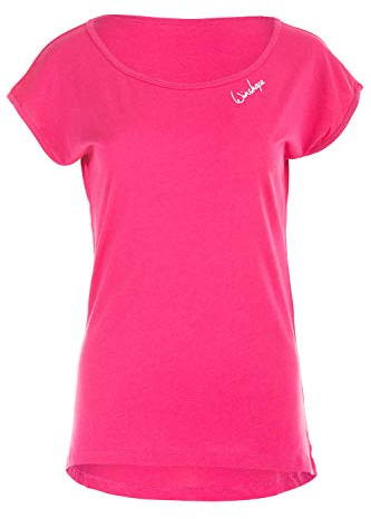 WINSHAPE Damen Ultra Leichtes Modal-kurzarmshirt Mit Abgerundetem Saum Mct013 Kurzarmshirt, Deep-pink, M EU