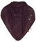 KNIT FACTORY - Lola Dreieckstuch - Fein Gestrickter Damen Schal - Tuch Schal - Für Frühling und Sommer - Baumwollmix - Aubergine - 190x85 cm