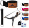 Seatwith Sangle Yoga avec Boucle Métallique D - Bande Non Élastique pour Stretching - Sac de Transport + Ancre de Porte et Instructions PDF Inclus - Pour Fitness, Pilates, Physiothérapie - Noir