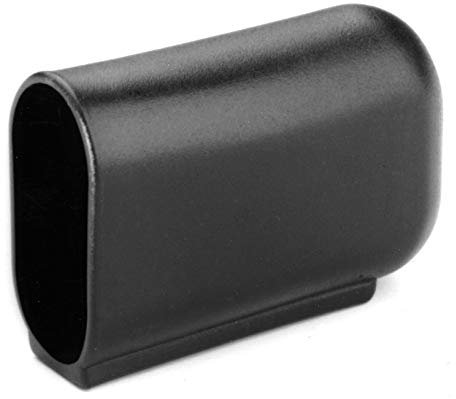4 Fussstopfen Gleiter Kappen Abdeckkappen Oval für Tischbeine, Kunststoff, Schwarz (40 x 20 mm)