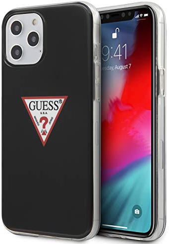 Guess GUHCP12LPCUCTLBK Triangle Collection Hülle für iPhone 12 Pro Max 6,7 schwarz