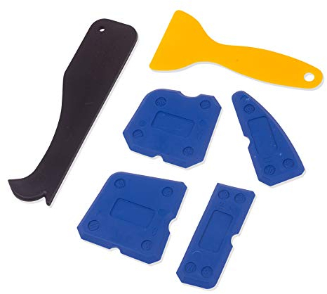 Harlington Group Sealant Finishing Tool 6 Piece Portable Former Sealant Caulking Tool Kit, Multi-Edge Silicone Sealant Tools for Kitchens, Bathrooms 6Pcs