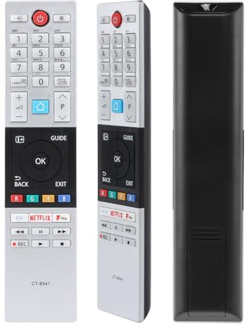 YiBiChin CT-8541 CT8541 30101774 RC42150P Remote Control Compatible with Toshiba UHD Freeview 2018 2019 Ready HD LCD LED TV with 3 Shortcut Buttons - No Setup Required