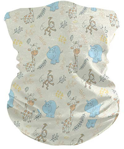 Süße AFFE Nilpferd Giraffe Gesichtsmaske Kopftuch Bandanas Stirnband Schlauchtuch Männer Frauen Kopfbedeckang Halstuch Gesichtsschal Den Sport