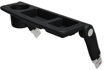 Joolz Hub/Hub+ Food Tray – Pushchair Accessory with Cup Holder – BPA-Free, Dishwasher Safe, Easy to Attach & Remove – Stay-Flat Design Minimises Spills – Ideal Toddler Snack Tray – Black