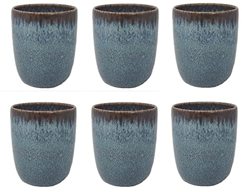 Villeroy & Boch Like. by Lave glacé 6er Set Becher ohne Henkel türkis blau 400ml