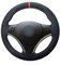 MEWANT Auto Lenkradbezug für E90 320i 325i 330i 335i E87 120i 130i aus Suede Lenkradhülle Hand Nähen