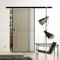 Rahmen-Glas-Schiebetür 775x2050 mm Idea Design Sadora® Slimline-System komplett Laufschiene in Schwarz und Muschelgriffen