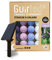 GuirLED - Lichterkette für den Außenbereich mit Kugeln, LED, wasserdicht IP65 – Solarpanel mit hoher Effizienz – automatischer On/Off – 32 Kugeln, 6 m – Blaubeere