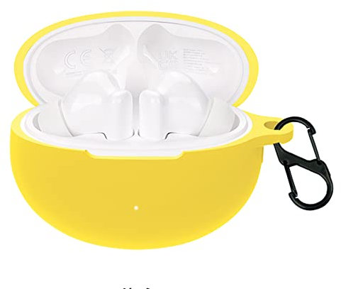 GIOPUEY Cilicone Case per Huawei FreeBuds 5i, Huawei FreeBuds 5i Custodia, Ultrasottile, Resistente ai Graffi, Huawei FreeBuds 5i Cover - Giallo