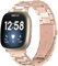 BNBUKLTD Compatible For Fitbit Versa 3 / Fitbit Sense Strap Replacement Metal Band Strap Wrist Smart Watch Band Adjustable Stainless Steel Wirst Band (Rose Gold)