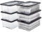 Iris Ohyama Aufbewahrungsboxen mit Deckel, 30L, 6er-Set, Schwarz, Sicherer Verschluss, Stapelbar, Griffe, Schlafzimmer, Schrank, Büro, Organisation, BPA-freies Plastik, Ordnungsboxen, NTB-30
