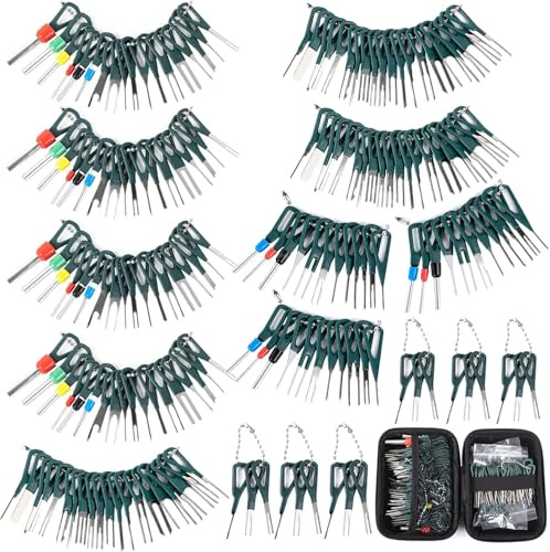 Terminal Removal Tool Kit 172 Pcs Depinning Tool Electrical Connector Pin Removal Tool Kit Pin Extractor Tool Set Wire Terminal Release Tool for Automotive Car Household Devices