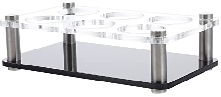 Homoyoyo Multi-functional Shot Glass Holder Rack 6 Shot Glass Holders Bar Shot Glass Holder Acrylic Glass Rack