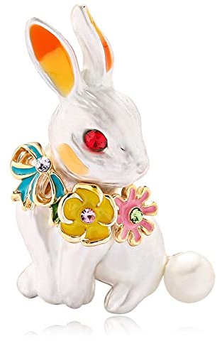 Stakee Lapin Brooch Brooch Rhingestone Bowknot Broches Belles Animaux Broch Vêtements Accessoires De Fête De Fête De Fête