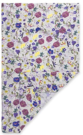 hauck Baby Spannbettlaken 60x120 cm für Reisebettmatratzen, Baby Matratzenbezug Baumwolle Musselin, 60° C Maschinenwäsche, Babybettlaken mit Gummizug (Beige Floral)