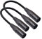 SZLliyxs 2 Pack 5 Pin XLR Male to Male DMX512 5-PIN DMX Cable 1FT Adapter