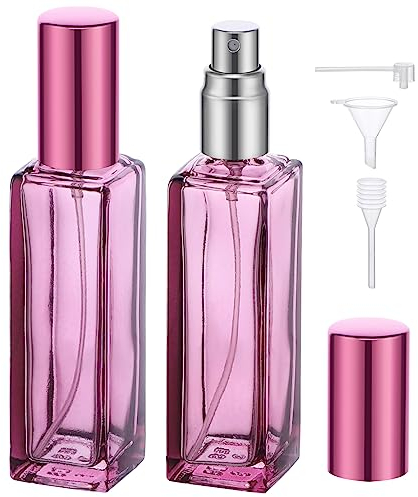 Segbeauty Parfüm Abfüller, Parfum Zerstäuber für Unterwegs, 2 Stück 20ml Parfum Flakon Leer, Parfüm Zerstäuber Nachfüllbar, Parfümzerstäuber für Handtasche, Reisen, Ferien (Lila)