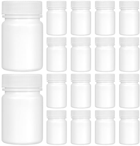 Lurrose 20st Medizinflasche Medizin Pillendose Behälterflaschen Nachfüllbare Pillenflasche Leerer Container -arzneimittelflaschen Leeres Fläschchen Polyethylen Fall Reisen Weiß Pop