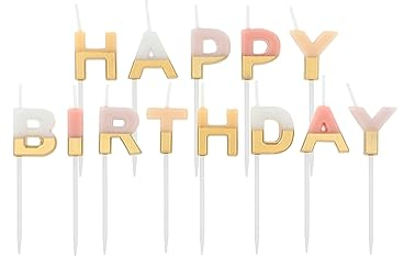 Folat 24208 Kuchen Kerzenset 'Happy Birthday' Pale Pastels-2 cm Geburtstagskerzen für Geburtstag, Geburtstagsdeko, für Kinder Partys, Hochzeiten, Firmenfeiern, Jubiläen, Mehrfarbig
