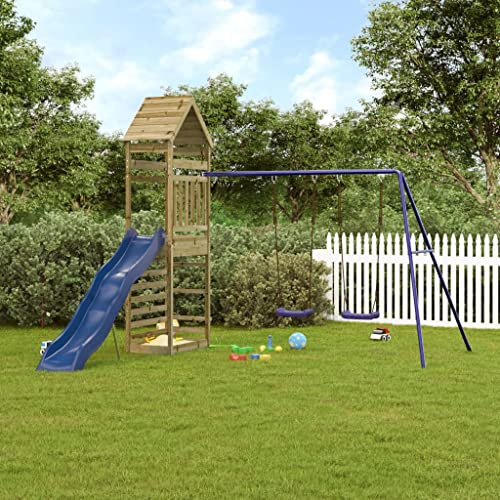 INLIFE Spielturm Imprägniertes Kiefernholz,50,9 KG,3156933