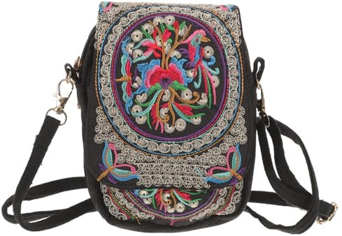 Borsa Tracolla Donna Con Ricamo Borsa Per Cellulare E Monete Pouch Multifunzionale Per Shopping E Viaggi Stile Fashion Con Spallaccio Singolo
