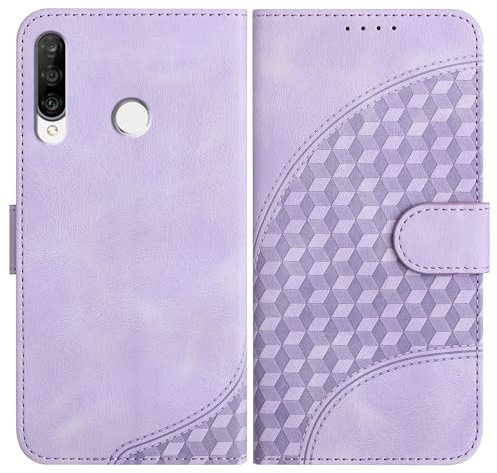 JayModCase Cover per Huawei P30 Lite,Flip Custodia in Pelle PU con Kickstand Porta Carte Magnetica Chiusa Custodia per Huawei P30 Lite (Viola)