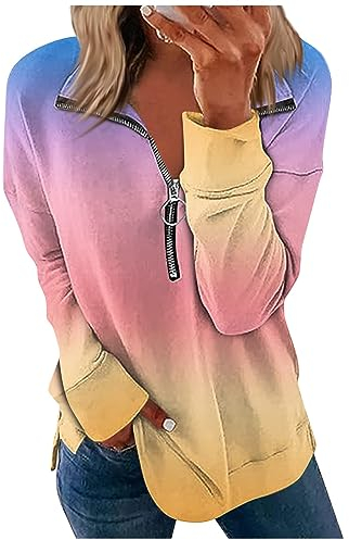 LSAltd Bluse Damen Jumper Ball Thermounterwäsche Für Damen Hoodie Elegante Oberteile Damen Longpullover Für Damen Leggings Damen Kleidung Damen Bluse Nachthemd Damen Langarm Tunika（4-Pink,M）