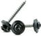 VOOXA Lot de 200 vis à tête bombée en acier inoxydable A2, 4,5 x 45 mm, avec rondelle d'étanchéité EPDM de 15 mm, anthracite RAL7016, tête bombée TX20, pour bois, plastique, métal ou avec chevilles