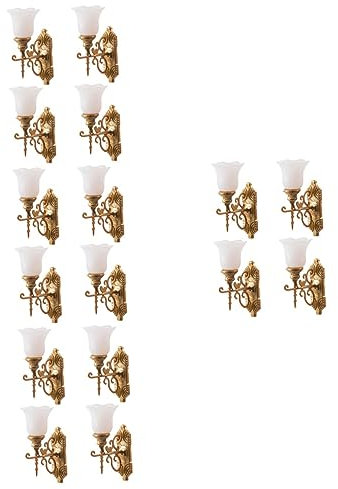 Toyvian 16pcs Sand Art Lamp Miniature Model Sandscape Sand Ornament Table Layout Decor for Miniature Wall Lamp