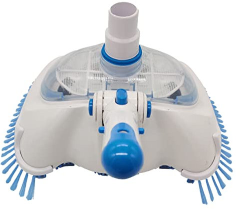 ANDRESLAD Brosse De Nettoyage pour Piscine avec Couvercle Transparent Tête Aspirateur pour Piscines Enterrées Sol Accessoire pour Éliminer Les Mousses Et Taches