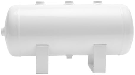 10L Carbon Steel High Pressure Mini Small Air Reservoir Storage Tank, Horizontal Portable Air Tank Kit with Drain Valve and Pressure Gauges for Air Pump/Gas Tank/Compressor(C)